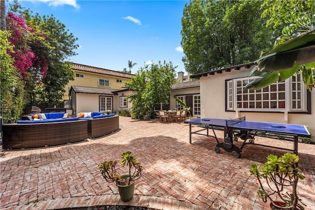 4428 Saugus Ave, Sherman Oaks, CA 91403 - view of patio with outdoor lounge area and outdoor dining space