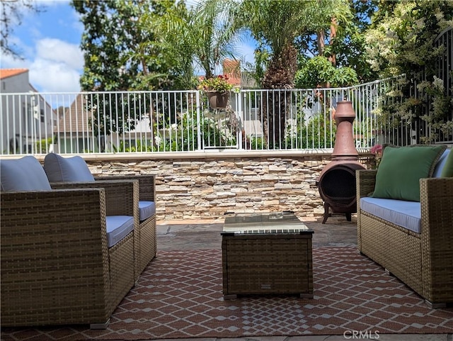 306 Vista Trucha, Newport Beach, CA 92660 - view of patio featuring fence and an outdoor hangout area