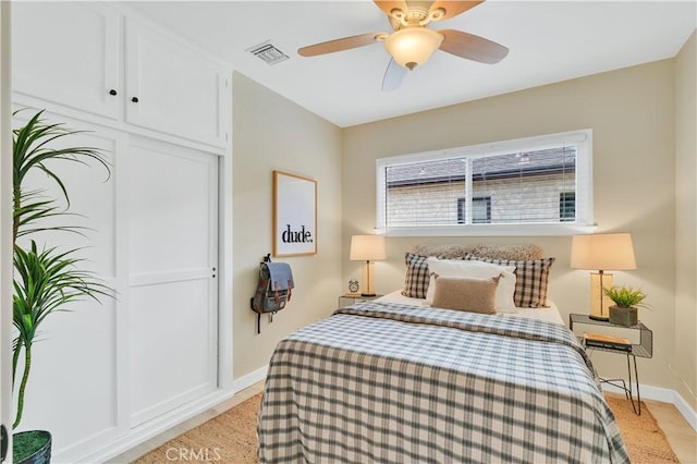 524 N Paulina Ave, Redondo Beach, CA 90277 - bedroom with baseboards and a ceiling fan
