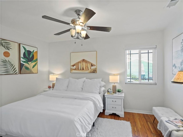 8110 Lesner Ave, Lake Balboa, CA 91406 - bedroom featuring wood finished floors and a ceiling fan