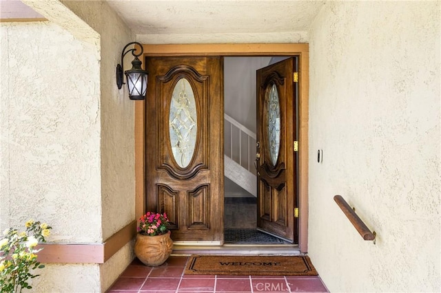 15541 Olive Branch Dr, La Mirada, CA 90638 - entrance to property featuring stucco siding