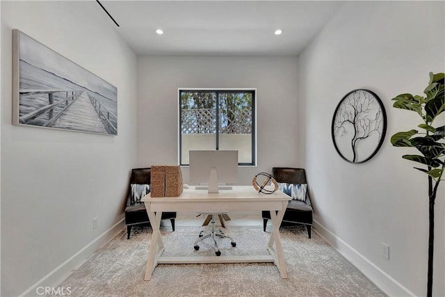518 8th St, Huntington Beach, CA 92648 - home office featuring baseboards and recessed lighting
