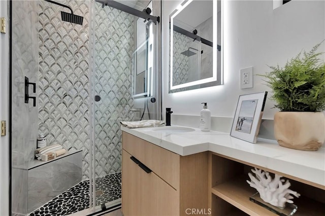 518 8th St, Huntington Beach, CA 92648 - full bathroom with a shower stall and vanity