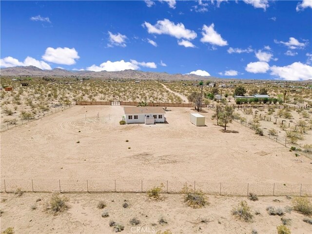 1809 Delgada Ave, Landers, CA 92285 - aerial view of sparsely populated area featuring a desert landscape and a mountain backdrop