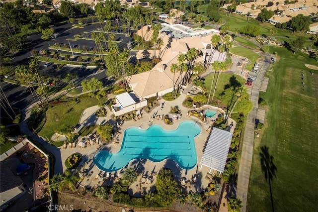 5470 Watson St, Banning, CA 92220 - aerial view of a pool