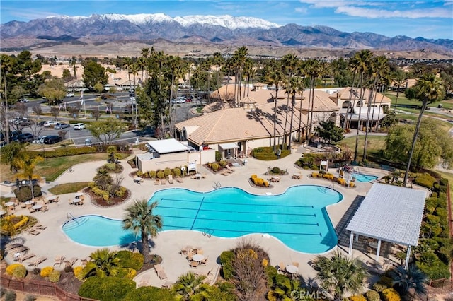 5470 Watson St, Banning, CA 92220 - drone / aerial view of a pool and mountains