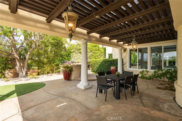 20112 Via Cellini, Porter Ranch, CA 91311 - view of patio featuring outdoor dining space