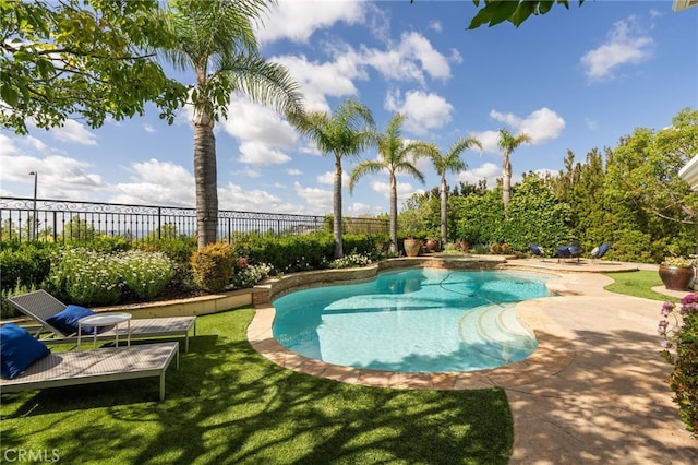 20112 Via Cellini, Porter Ranch, CA 91311 - view of pool with a patio and a pool with connected hot tub