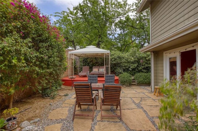 8016 Cora St, Sunland, CA 91040 - view of patio / terrace with a gazebo and a deck