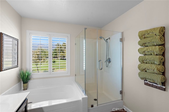 2 Anglesite, Rancho Santa Margarita, CA 92688 - full bathroom featuring vanity, a stall shower, and a garden tub