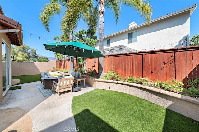 2 Anglesite, Rancho Santa Margarita, CA 92688 - view of yard with a fire pit and a patio area