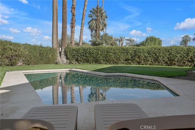 74216 Myrsine Ave, Palm Desert, CA 92260 - view of swimming pool featuring a yard