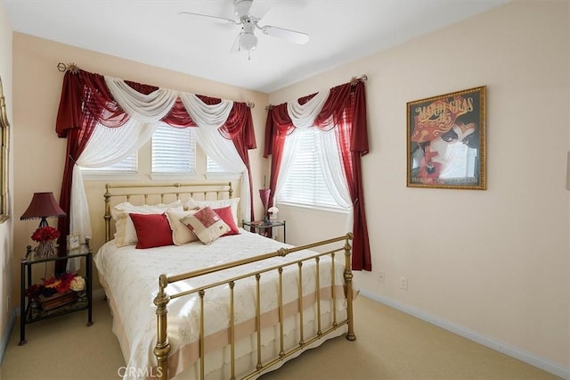25415 Verne Ct, Stevenson Ranch, CA 91381 - bedroom featuring light carpet, a ceiling fan, and baseboards