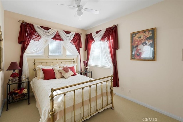 25415 Verne Ct, Stevenson Ranch, CA 91381 - bedroom featuring light carpet and ceiling fan