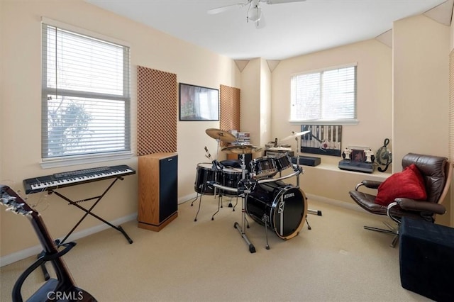 25415 Verne Ct, Stevenson Ranch, CA 91381 - home office featuring carpet flooring and ceiling fan
