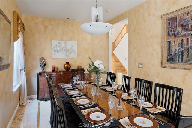 25415 Verne Ct, Stevenson Ranch, CA 91381 - dining area with baseboards and stairs