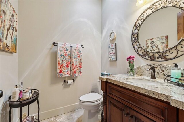 4004 Snowgoose St, Simi Valley, CA 93065 - half bath featuring toilet, vanity, and baseboards