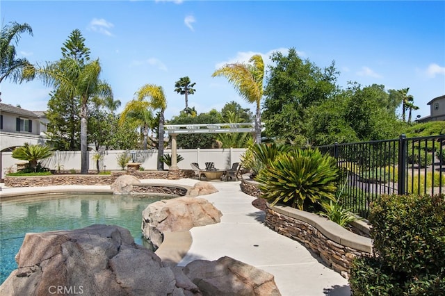 32429 Castle Ct, Temecula, CA 92592 - view of pool with a fenced backyard and a patio area