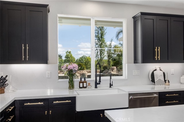 32429 Castle Ct, Temecula, CA 92592 - kitchen with light countertops and dark cabinets
