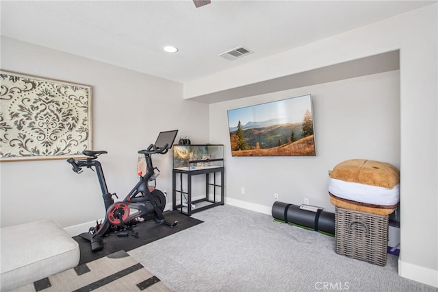 32429 Castle Ct, Temecula, CA 92592 - exercise room with recessed lighting and carpet floors