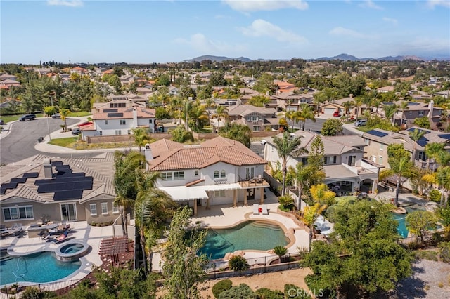32429 Castle Ct, Temecula, CA 92592 - aerial perspective of suburban area with a pool area and a mountainous background
