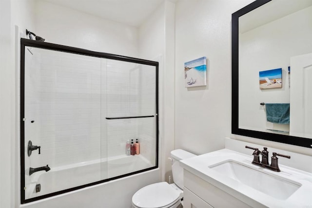 4203 Calle Del Vis, Oceanside, CA 92057 - full bathroom with vanity, toilet, and shower / bath combination with glass door