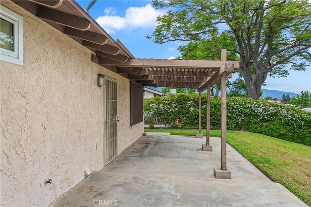 view of patio / terrace with a pergola