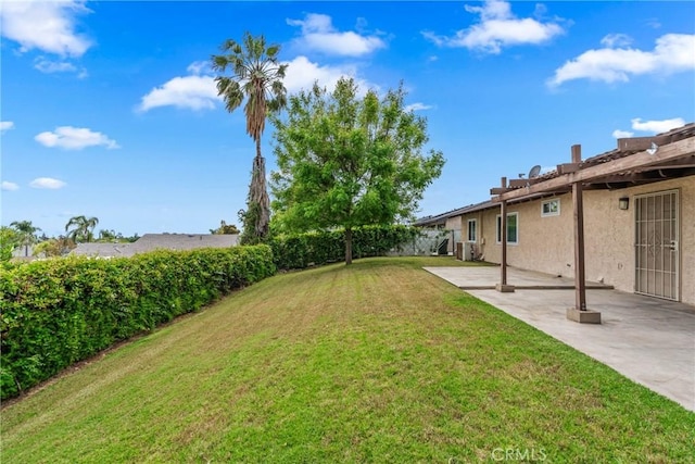 view of yard featuring a patio