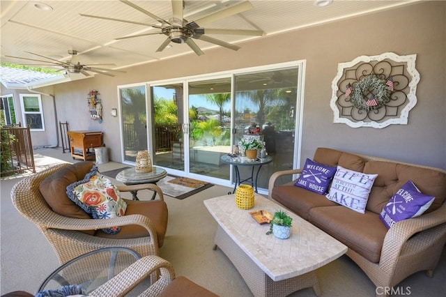 29784 Nautical Ct, Canyon Lake, CA 92587 - carpeted living room with ceiling fan
