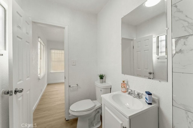 9309 S Broadway, Los Angeles, CA 90003 - bathroom featuring toilet, vanity, and wood finished floors