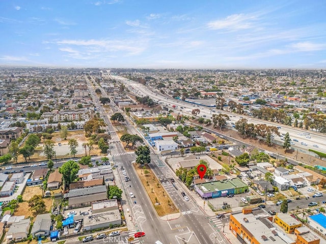 9309 S Broadway, Los Angeles, CA 90003 - aerial overview of property's location featuring a main thoroughfare