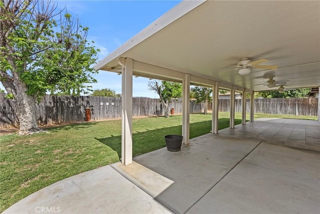 12705 Foreman Ave, Moreno Valley, CA 92553 - view of patio / terrace with ceiling fan