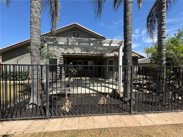 4809 Prairie Meadows Way, Bakersfield, CA 93312 - view of front of house featuring a fenced front yard, stucco siding, a gate, and a tile roof