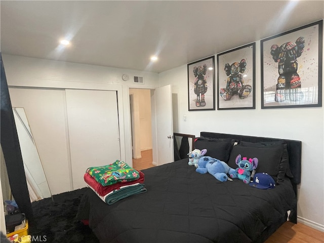 6 Rawhide Ln, Carson, CA 90745 - bedroom featuring a closet, wood finished floors, and recessed lighting