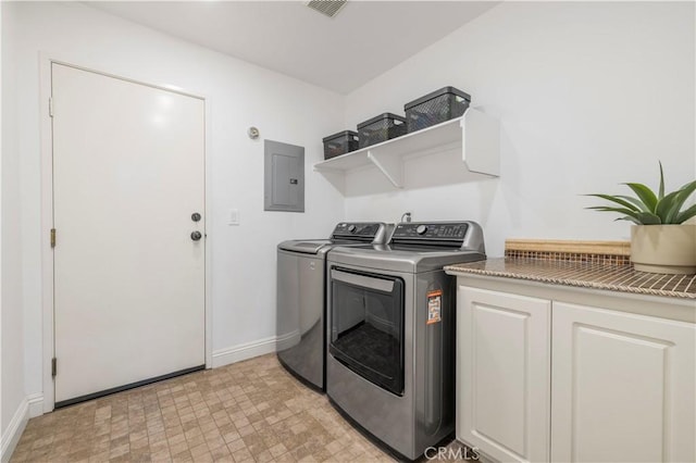 23423 Waterway Ln Unit 17, Valencia, CA 91355 - laundry room featuring electric panel, washing machine and clothes dryer, and baseboards