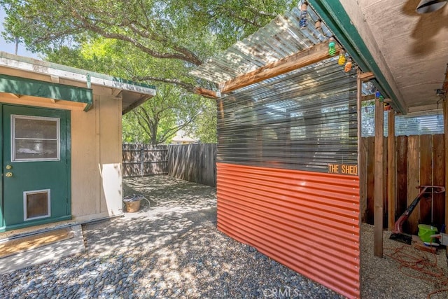 view of patio / terrace with a fenced backyard