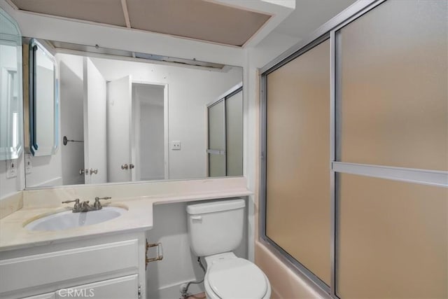 14937 Dickens St Unit 209, Sherman Oaks, CA 91403 - full bath featuring toilet, vanity, and bath / shower combo with glass door