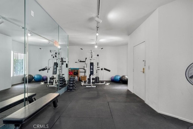 14937 Dickens St Unit 209, Sherman Oaks, CA 91403 - gym featuring rail lighting
