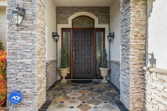 28623 Willow Park Rd, Escondido, CA 92026 - entrance to property with stucco siding and stone siding