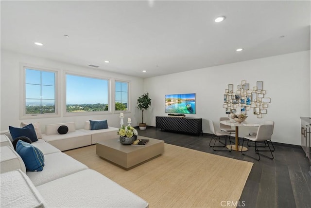104 Scenic Crst, Irvine, CA 92618 - living room with wood finished floors, recessed lighting, and baseboards