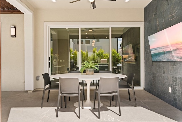 110 Mulberry, Lake Forest, CA 92630 - view of patio / terrace featuring a ceiling fan and outdoor dining space