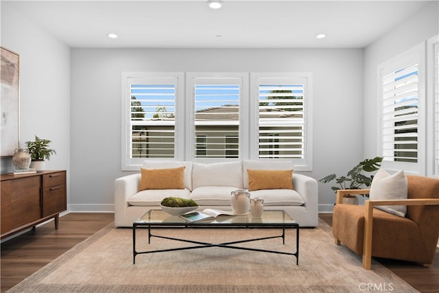 110 Mulberry, Lake Forest, CA 92630 - living area with wood finished floors, healthy amount of natural light, and recessed lighting