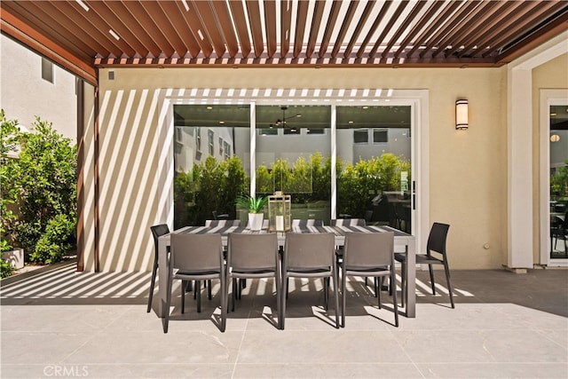 110 Mulberry, Lake Forest, CA 92630 - view of patio with outdoor dining area and a pergola