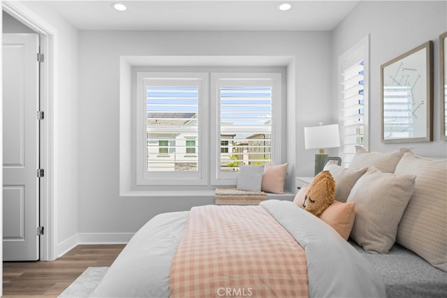 110 Mulberry, Lake Forest, CA 92630 - bedroom with wood finished floors, recessed lighting, and baseboards