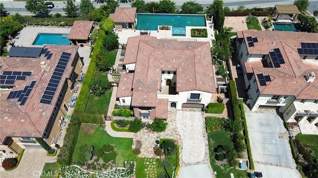 2825 Majestic St, West Covina, CA 91791 - aerial overview of property's location featuring a pool area