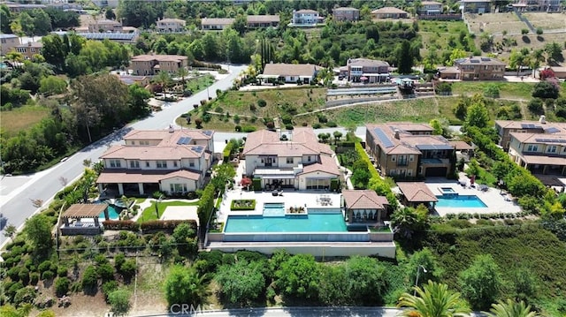 2825 Majestic St, West Covina, CA 91791 - aerial view of residential area featuring a pool area