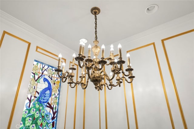 2825 Majestic St, West Covina, CA 91791 - detailed view of a chandelier and ornamental molding