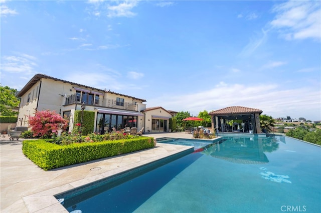 2825 Majestic St, West Covina, CA 91791 - outdoor pool with a gazebo and a patio area