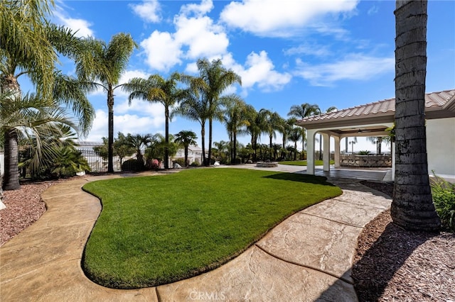 4009 Cerveza Cir, Corona, CA 92881 - view of yard featuring ceiling fan and a patio area