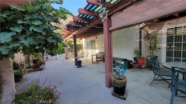 3349 Brookridge Rd, Duarte, CA 91010 - view of patio / terrace with a pergola and outdoor dining area